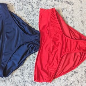 Cross V front Bikini Bottoms Large La Vie En Rose medium rise